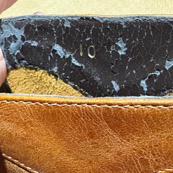 VTG WomensVictorian Edwardian Leather Lace-Up Boots Sz 10 Steampunk brown FLAWS - Picture 11 of 14